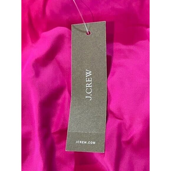 J.Crew Womens Ruched Ruffle One Piece Swimsuit Beach Fuchsia Pink Size 8 NWT - Picture 6 of 8